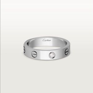 Cartier Love Wedding Ring, 1 Diamond